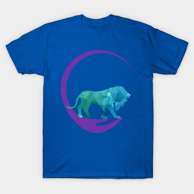 Lion in Hand T-Shirt by letnothingstopyou